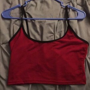 red crop top